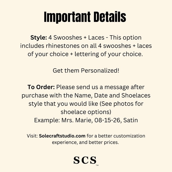 Wedding Sneakers for the Bride - Personalized Bridal Shoes - Nike Air Force 1 - Picture 4 of 8